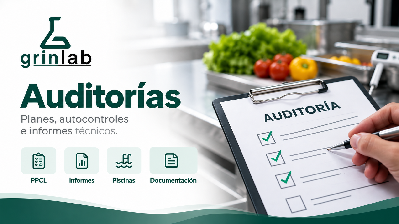 GRINLAB Auditorías · PPCL · Informes · Piscinas · Documentación